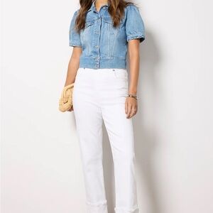Evereve White Straight Leg Jeans